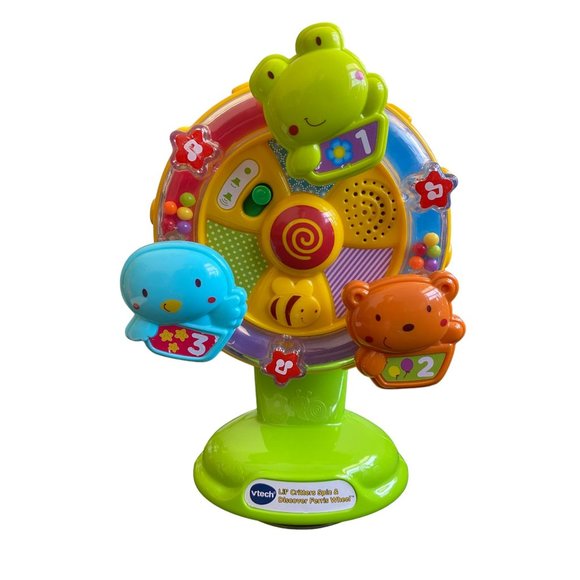 3 Vtech Lil' Critters Spin & Discover Ferris Wheel Toy, Spin and Learn Flashligh - Picture 9 of 16